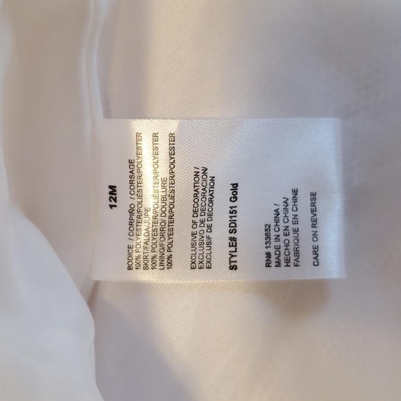 12mo Fluffy Gold Polka Dot Dress with Removable Furry Shawl - Picture 12 of 13